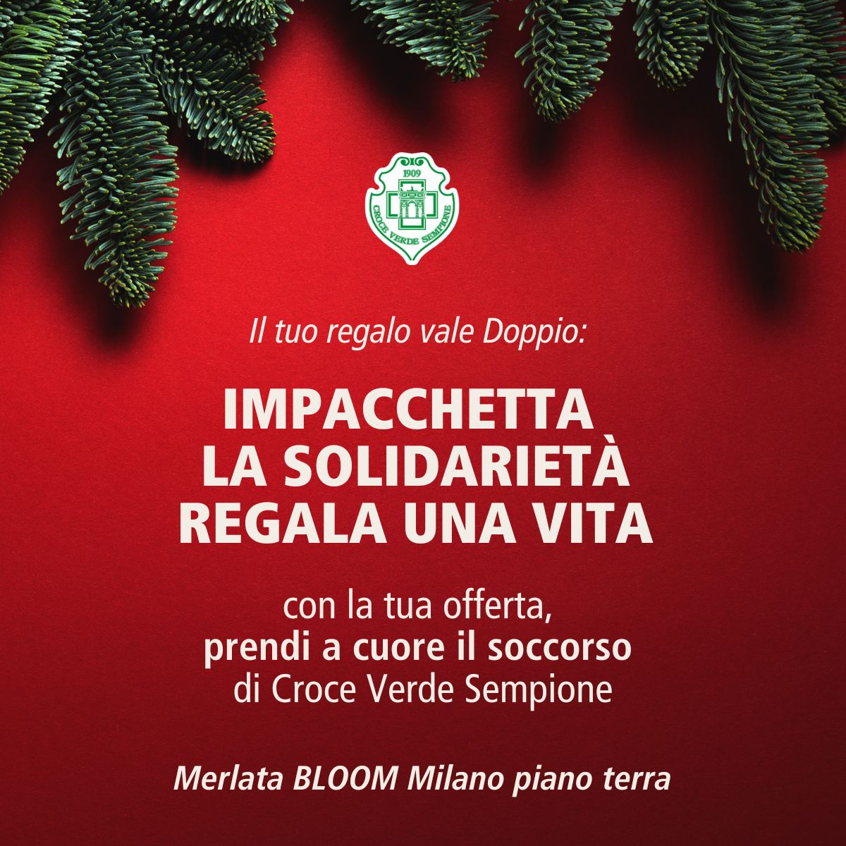 Impacchettamento solidale di Natale al Centro Merlata a sostegno di Croce Verde Sempione